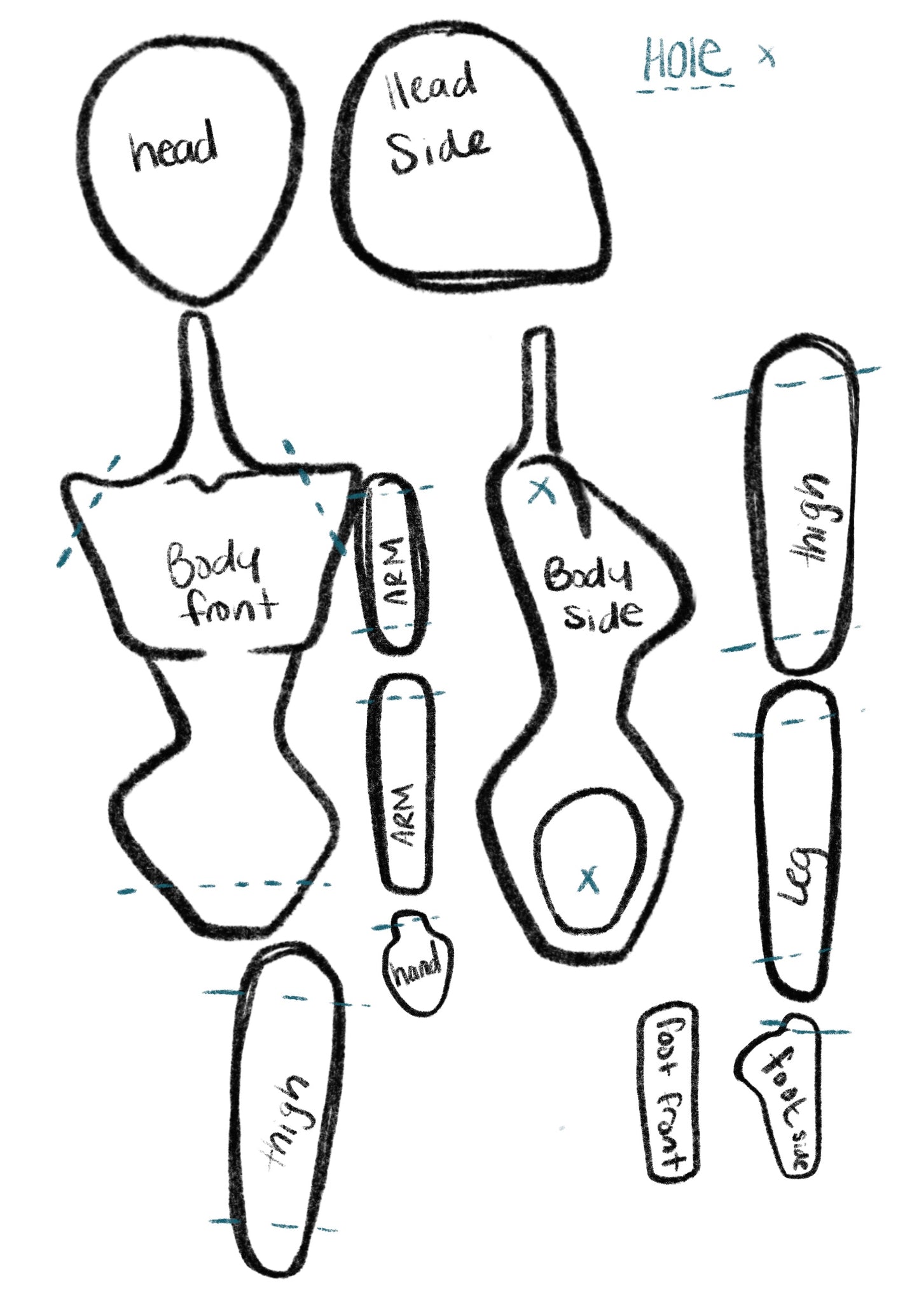 FREE Instant Download | Doll Template