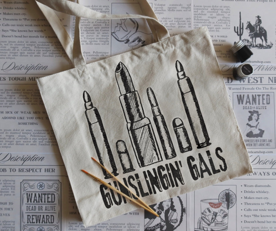 Tote Bag Paint Kit | Gunslingin' Gals | Tote Bag