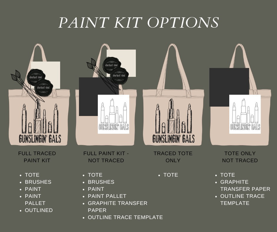 Tote Bag Paint Kit | Gunslingin' Gals | Tote Bag