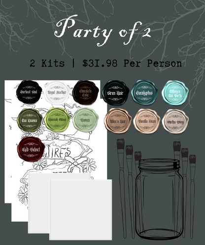 Party of 2 | Paint Party Package | Friends Night Paint Kit Package | Date Night Paint Kit