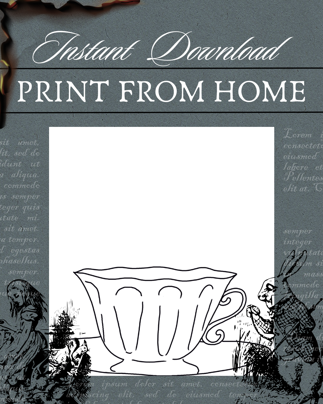 SIMPLE Tea cup TRACE | FREE | Instant Download | Coloring Page